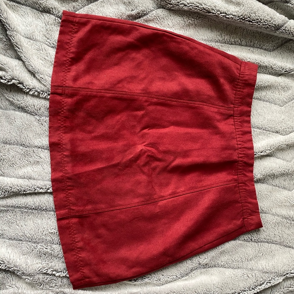 Burnt orange mini skirt
